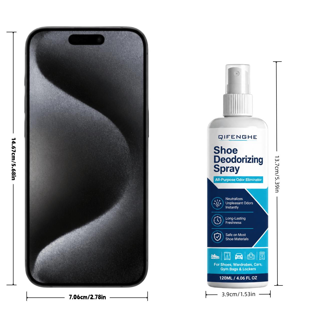 Shoe Deodorizing Spray 120ml - - Odor Eliminator Car ulasan dan harga