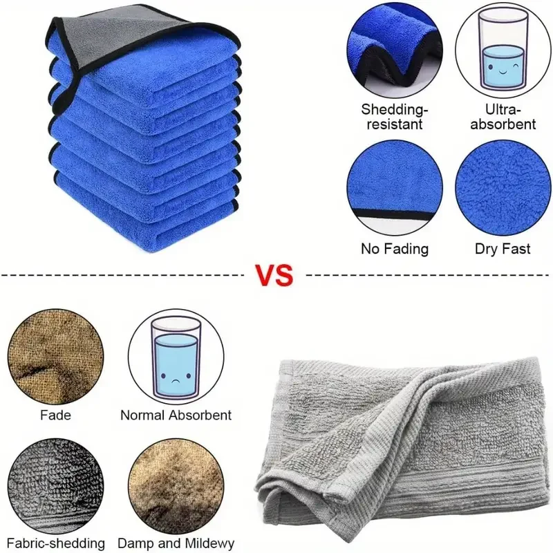 1-4pcs Soft Microfiber Car Was - Microfiber Towel Detailing ulasan dan harga
