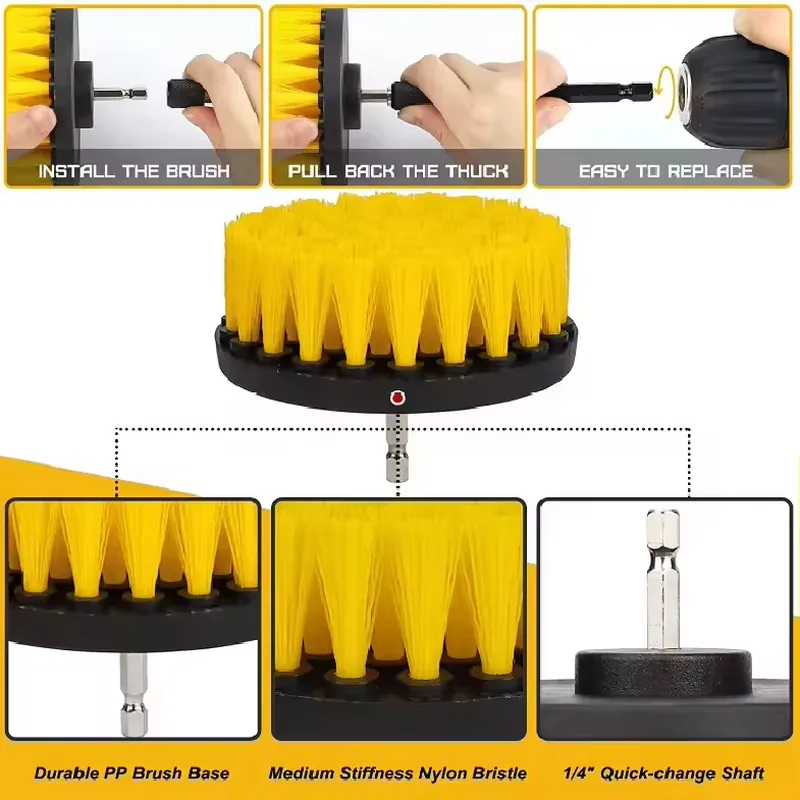 9Pcs Car Wash Kit Cleaning Bru - Dirt Brush Interior ulasan dan harga